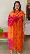 Orange and red Super net kota suit