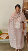 Beige Semi Linen Salwar Suit