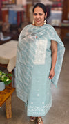 Teal shade Semi Linen Salwar Suit