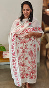 Emboidered off white unstitched salwar set(3pcs)