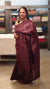 Wine shade Tussar silk Saree
