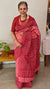 Brick red tepchi organza saree