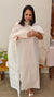 Off white and gold Chanderi silk unstitched salwar suit