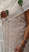 Off white linen cotton suit