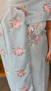 Powder blue net kota suit