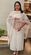 Off white jute net suit