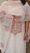 Off white jute net suit