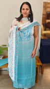 Ombre blue net kota suit