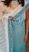 Ombre blue net kota suit