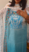 Ombre blue net kota suit