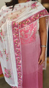 Ombre pink net kota suit