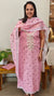 Pink blended linen suit