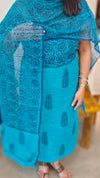 Aqua blue Tepchi kota suit