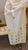 Off White hakoba unstitchedsalwar suit