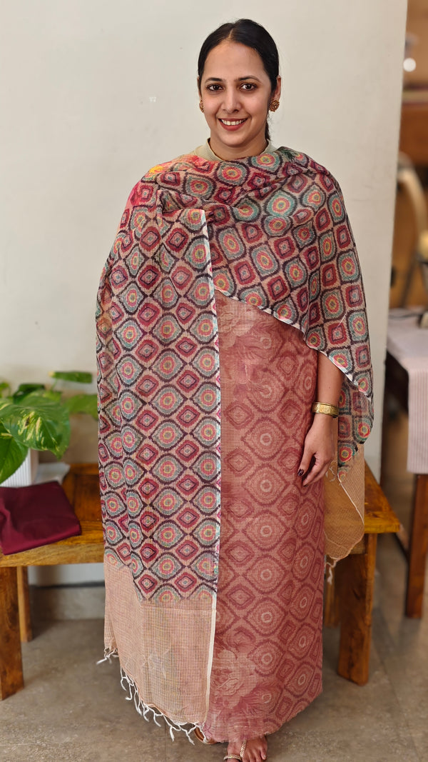 Digital printed net kota suit