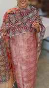 Digital printed net kota suit