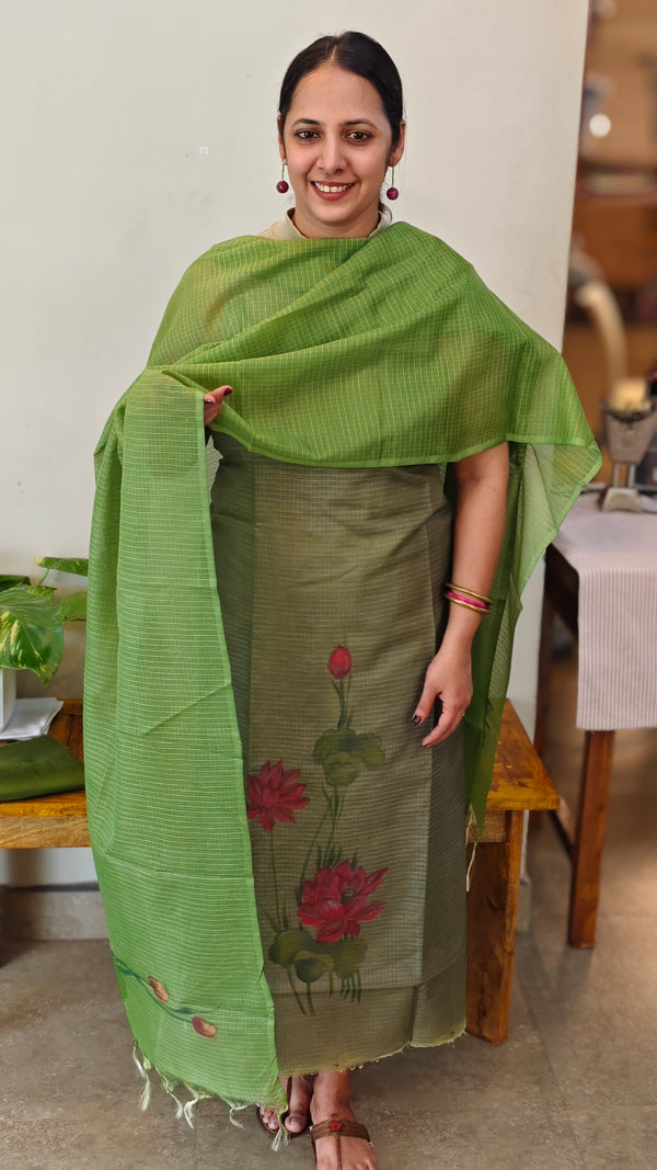 Green painted net kota suit