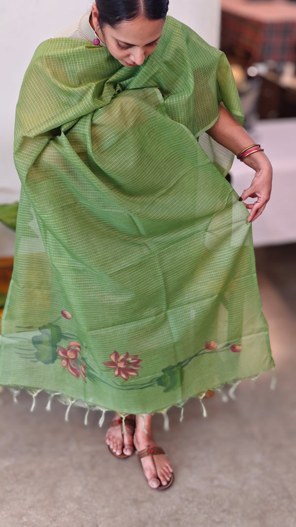 Green painted net kota suit