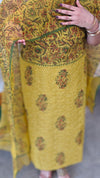 Mustard and green tepchi kota suit