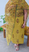 Mustard and green tepchi kota suit