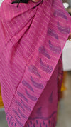 Wine shade block printed chanderi suit
