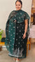 Dark green embroidered net kota suit
