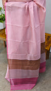 AXPR - Light pink printed silky kota saree