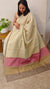 AXPR - Greenish yellow silky kota saree