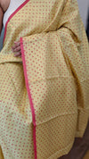 Light yellow silky kota saree