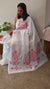 White net kota saree with kutchwork