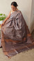 LKA - Taupe shade tussar silk saree