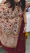 2XCH - Maroon Chanderi suit