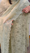 10FP - Sage green crushed organza suit