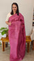 1VMS - Deep Mauve embroidered tussar silk saree