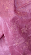 1VMS - Deep Mauve embroidered tussar silk saree