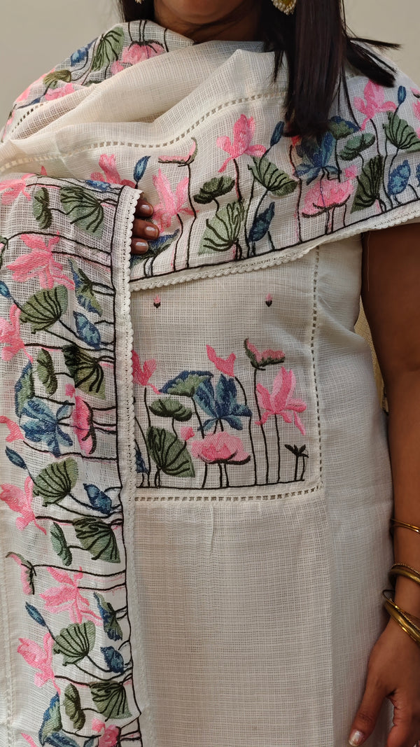 White net kota suit