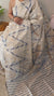 Beige and blue jamdani saree