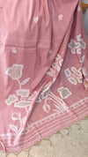 Mauve chanderi jamdani saree