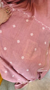 Mauve chanderi jamdani saree