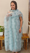 20FP - Powder blue crushed organza suit