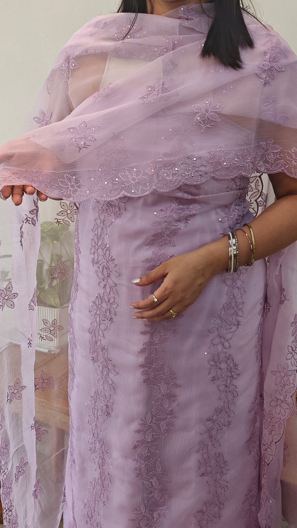 20FP - Lavender crushed organza suit