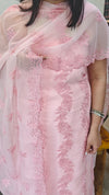 20FP - Pink crushed organza suit