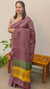 25RP - Purple checked tussar silk saree