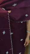 Dark wine net kota suit