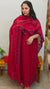 Deep red embroidered organza suit