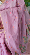EXJ - Lilac jamdani saree
