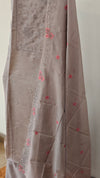 Ash semi crepe embroidered suit
