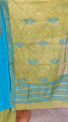 Blue and green cotton suit