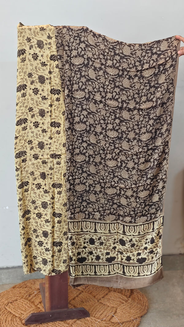 Ajrakh printed modal silk suit