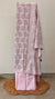 Lilac slub cotton embroidered suit